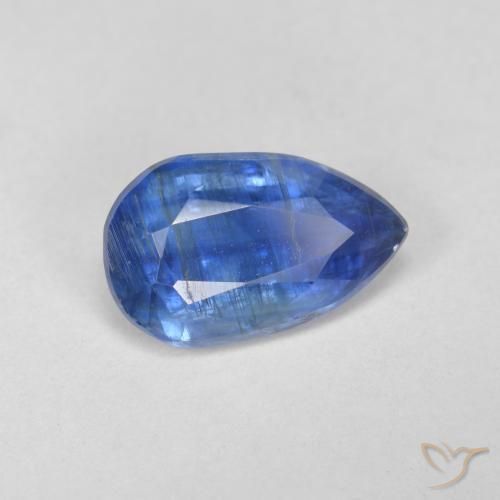 Cianita azul natural 2,55ct, formato de pêra, SI-I1