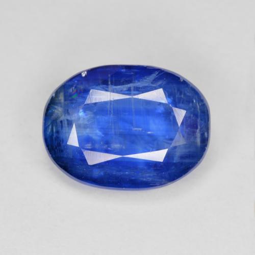 Cianita azul natural 5,01ct, corte oval, SI-I1