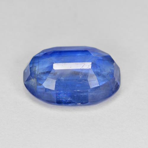 Cianita azul natural 5,01ct, corte oval, SI-I1