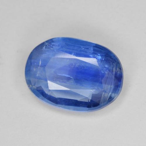 Cianita azul natural 6,62ct, corte oval, SI-I1