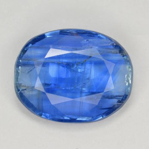 Cianita azul natural 7,68ct, corte oval, SI-I1