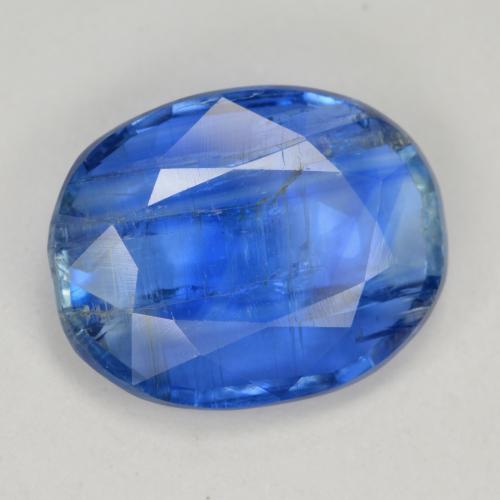 Cianita azul natural 7,68ct, corte oval, SI-I1