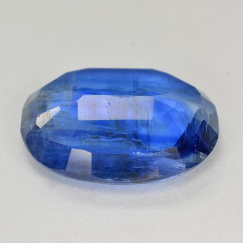 Cianita azul natural 7,68ct, corte oval, SI-I1