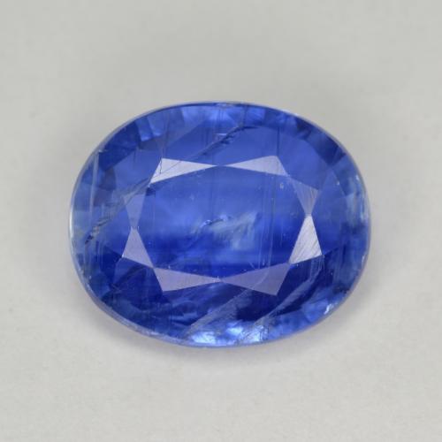 Cianita azul natural 5,18ct, corte oval, SI-I1
