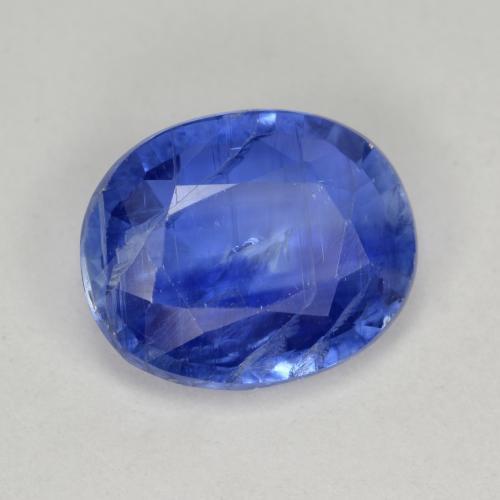 Cianita azul natural 5,18ct, corte oval, SI-I1