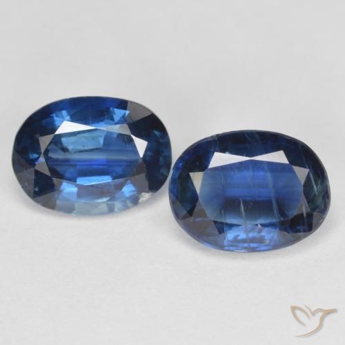 Pedras preciosas de cianita azul natural de 3,28 ct, corte oval, VS-SI