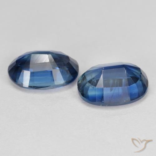 Pedras preciosas de cianita azul natural de 3,28 ct, corte oval, VS-SI