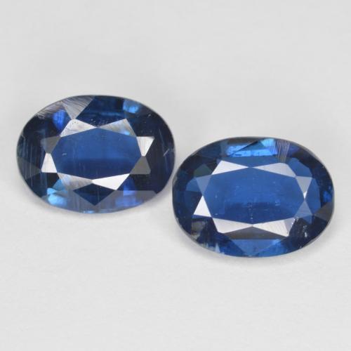 Pedras preciosas de cianita azul-marinho natural de 2,57 ct, corte oval, VS-SI