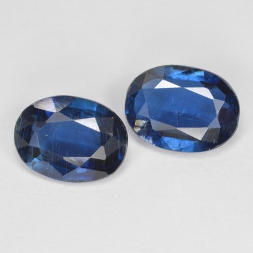 Pedras preciosas de cianita azul-marinho natural de 2,57 ct, corte oval, VS-SI