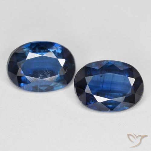 Pedras preciosas de cianita azul natural de 2,95 ct, corte oval, VS-SI