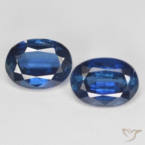 Pedras preciosas de cianita azul natural de 3,11 ct, corte oval, VS-SI