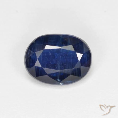 1.61ct Natural Azul escuro Dianita, oval, VS-SI
