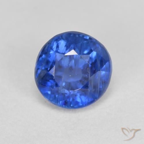 0.82ct Natural Azul Azure Profundo Dianita, Redondo, SI
