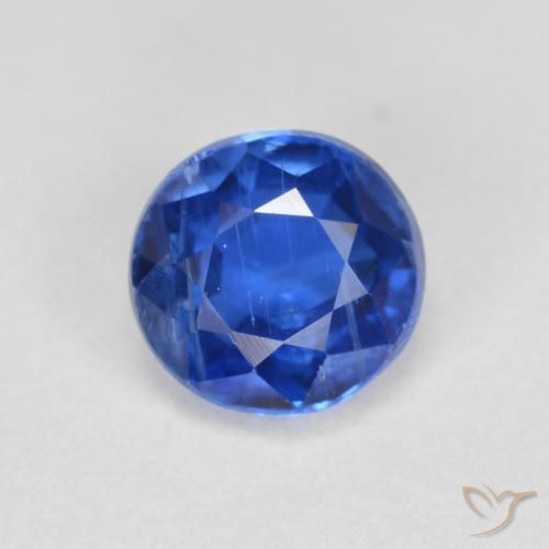 0.75ct Natural Azul Azure Profundo Dianita, Redondo, SI