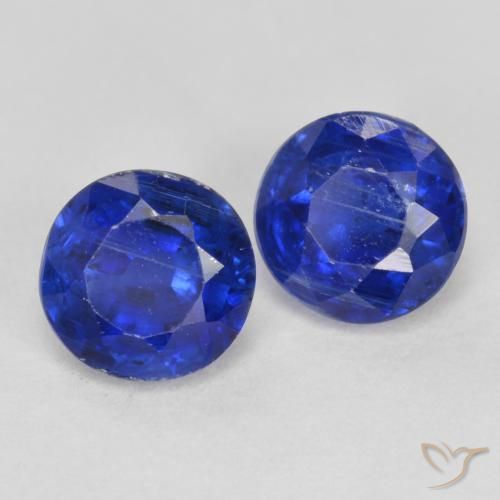 Pedras preciosas de Dianita Azul escuro natural de 1.18 ct, Redondo, SI
