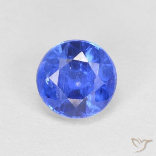 0.79ct Natural Azul Azure Profundo Dianita, Redondo, SI
