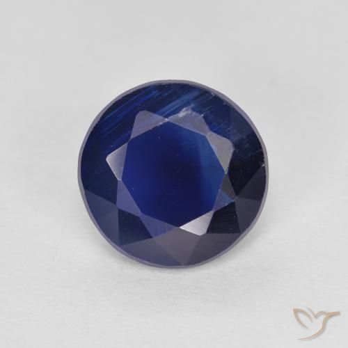 Dianita azul real Natural 1.47ct, Corte Redondo, SI