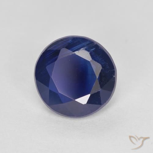 Dianita azul real Natural 1.47ct, Corte Redondo, SI