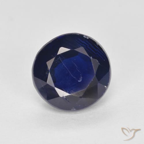 1.70ct Natural Azul profundo Dianita, Redondo, SI