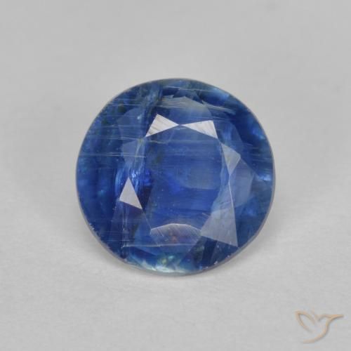 Dianita Azul escuro Natural 1.25ct, Corte Redondo, SI-I1