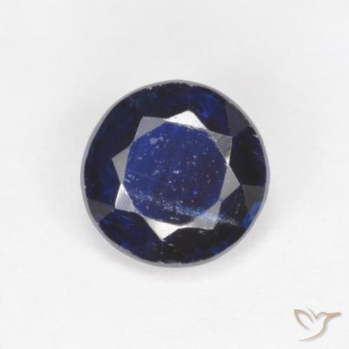 1.72ct Natural Azul escuro Dianita, Redondo, SI-I1