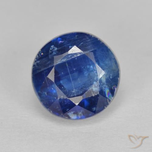 2.90ct Natural Azul escuro Dianita, Redondo, SI