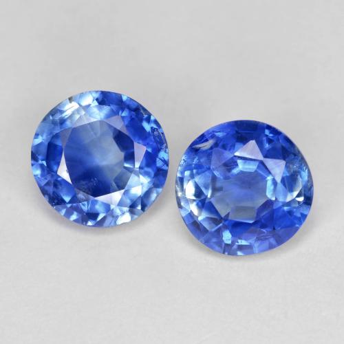 Pedras preciosas de cianita azul natural de 1,94 ct, corte redondo, SI-I1
