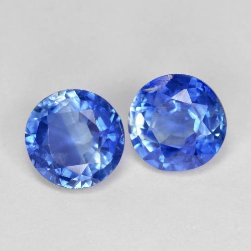 Pedras preciosas de cianita azul natural de 1,94 ct, corte redondo, SI-I1