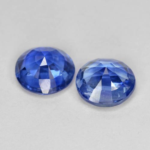 Pedras preciosas de cianita azul natural de 1,94 ct, corte redondo, SI-I1
