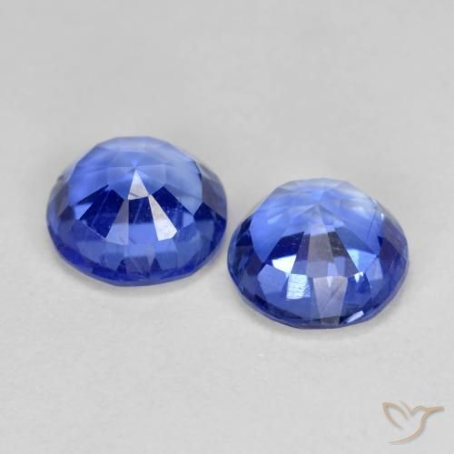 Pedras preciosas de Dianita azul marinho claro natural de 2.18 ct, Redondo, SI-I1