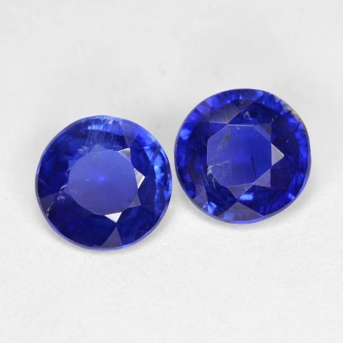 Pedras preciosas de cianita azul natural de 1,85 ct, corte redondo, SI