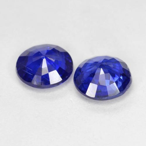 Pedras preciosas de cianita azul natural de 1,85 ct, corte redondo, SI