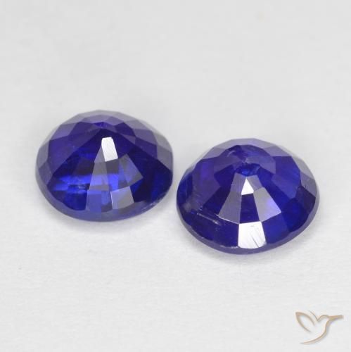 Pedras preciosas de Dianita Azul marinho intenso natural de 2.24 ct, Redondo, SI