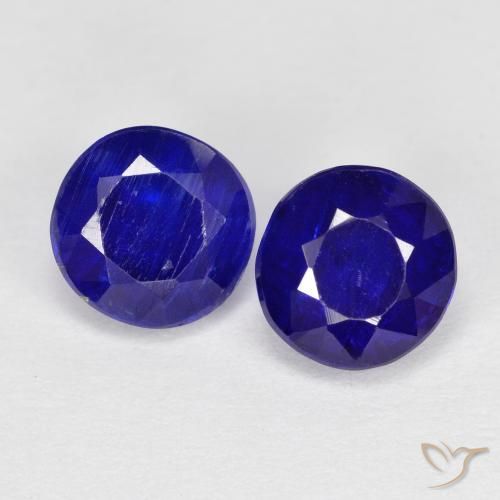 Pedras preciosas de Dianita Azul marinho intenso natural de 2.55 ct, Redondo, SI-I1