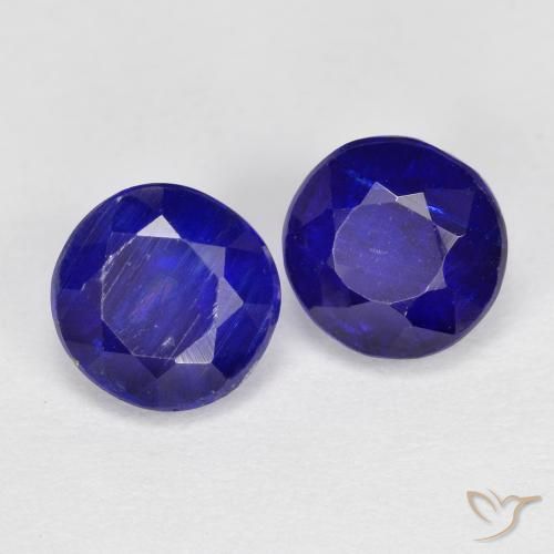 Pedras preciosas de Dianita Azul marinho intenso natural de 2.55 ct, Redondo, SI-I1