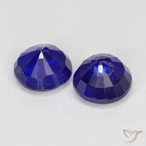 Pedras preciosas de Dianita Azul marinho intenso natural de 2.55 ct, Redondo, SI-I1