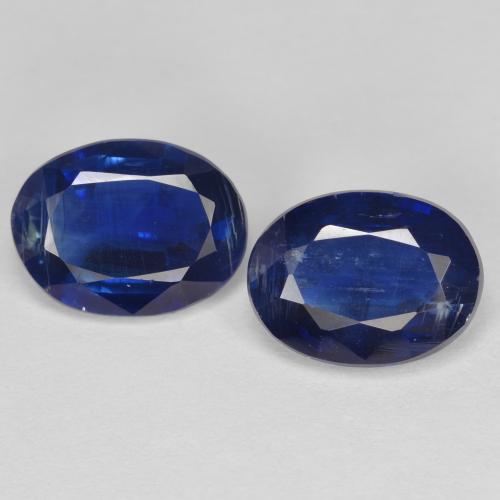 Pedras preciosas de cianita azul natural de 3,07 ct, corte oval, SI