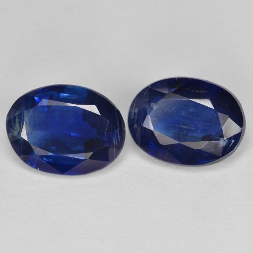 Pedras preciosas de cianita azul natural de 3,07 ct, corte oval, SI