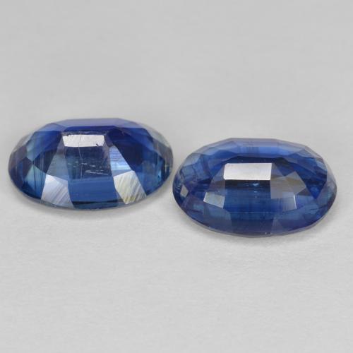 Pedras preciosas de cianita azul natural de 3,07 ct, corte oval, SI