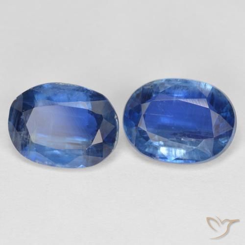 Pedras preciosas de cianita azul natural de 2,95 ct, corte oval, SI