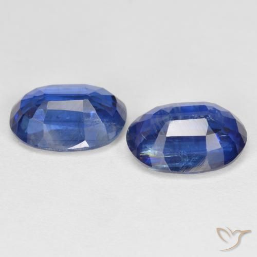 Pedras preciosas de cianita azul natural de 2,95 ct, corte oval, SI