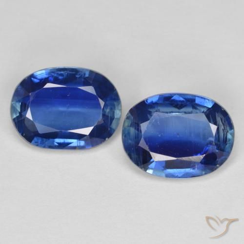 Pedras preciosas de cianita azul natural de 2,64 ct, corte oval, SI