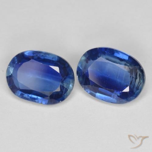 Pedras preciosas de cianita azul natural de 2,64 ct, corte oval, SI