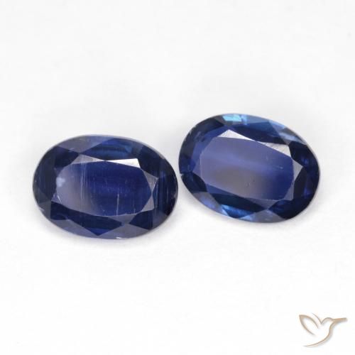 Pedras preciosas de Dianita Azul escuro natural de 1.86 ct, oval, VS-SI