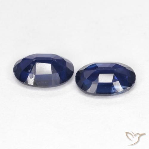 Pedras preciosas de Dianita Azul escuro natural de 1.86 ct, oval, VS-SI