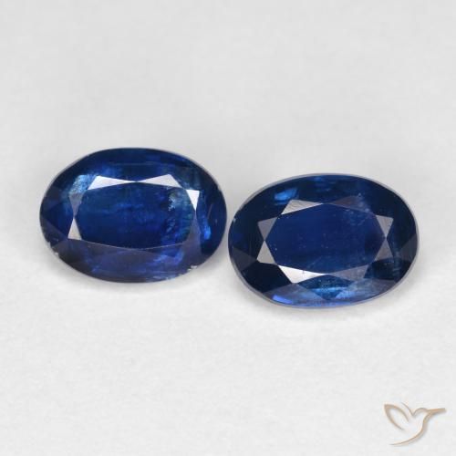 2.13ctw Natural Azul profundo Dianita, oval, SI