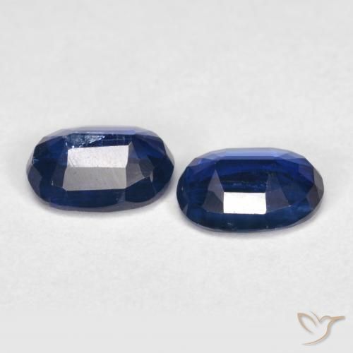 Pedras preciosas de Dianita Azul marinho profundo natural de 1.96 ct, oval, SI