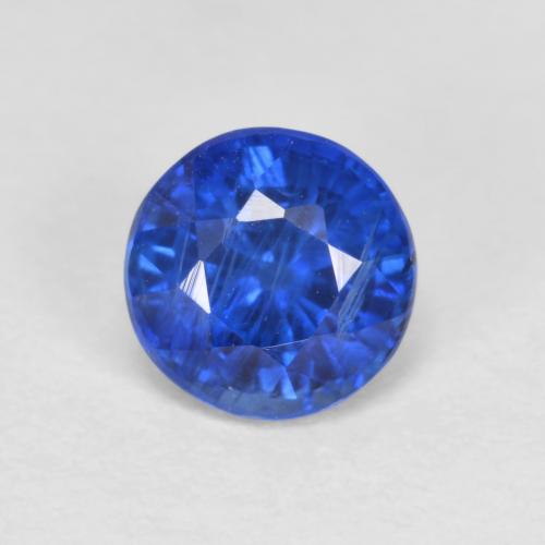 Cianita azul natural 1,22ct, corte redondo, VS-SI