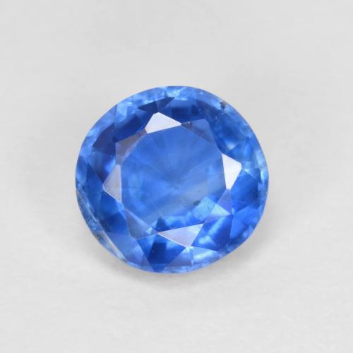 Cianita azul natural 1,10ct, corte redondo, VS