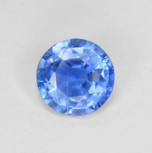 Cianita azul natural 0,81ct, corte redondo, VS